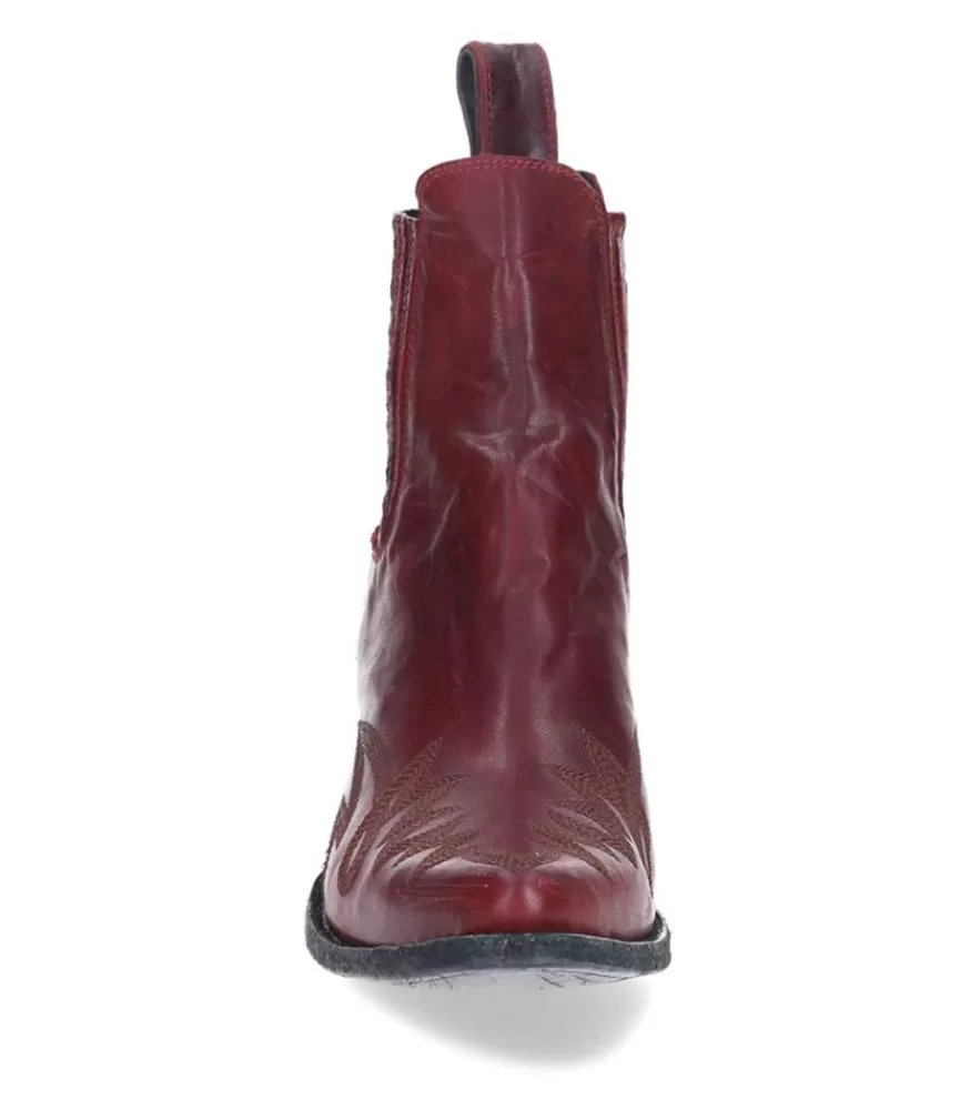 Femme Mexicana Boots Gaucho Long Stitch Cherry Red