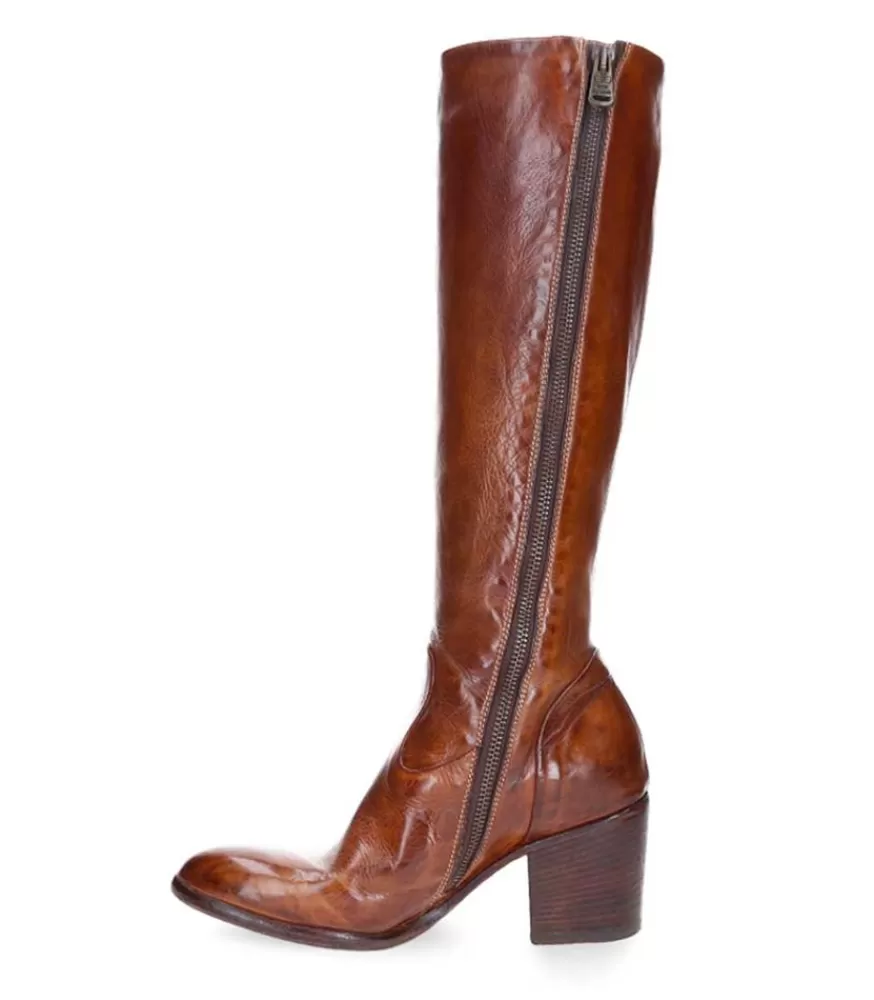 Femme King Tartufoli Bottes Hautes En Cuir Cognac