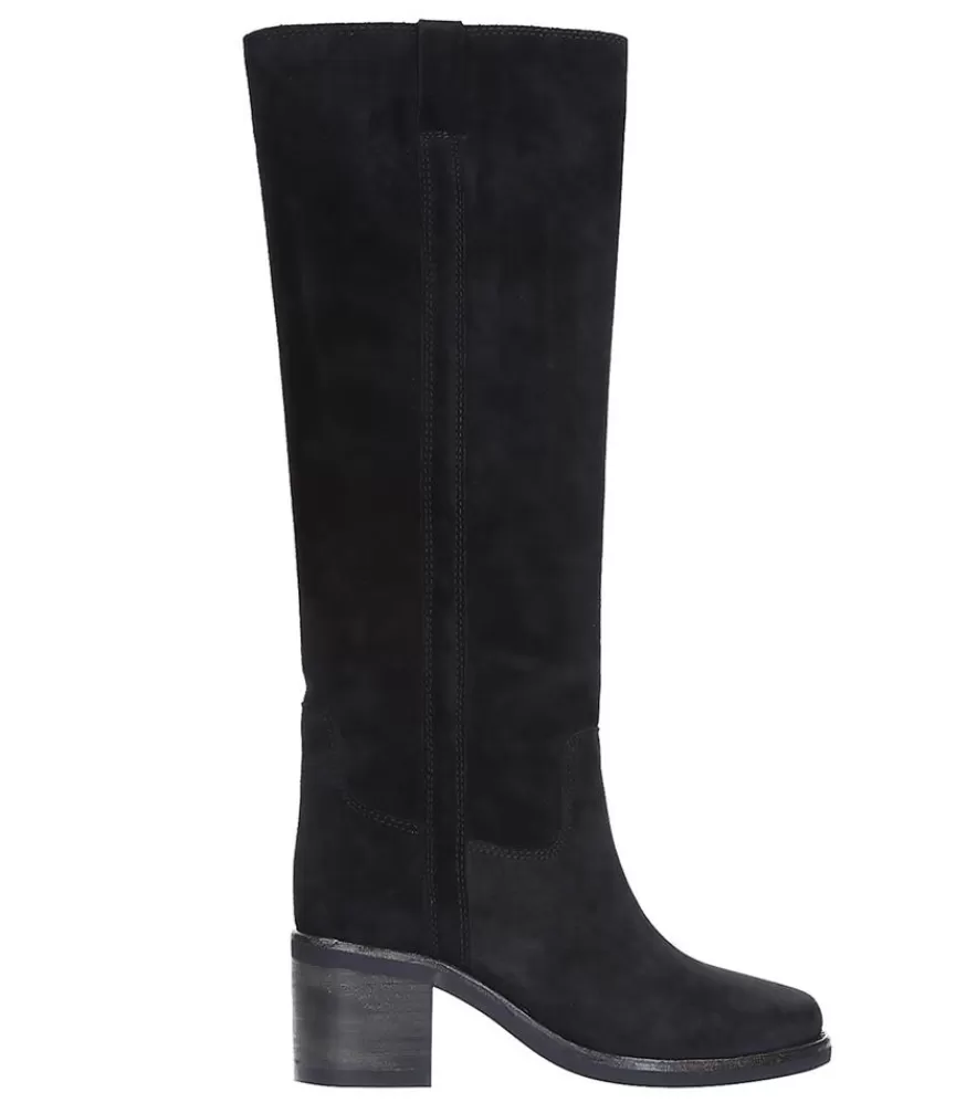 Femme Isabel Marant Bottes Veau Velours Seenia Black