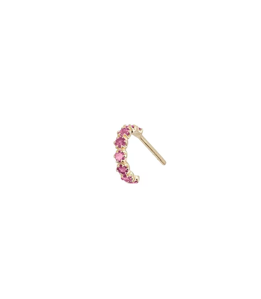 Femme Pascale Monvoisin Boucle D'Oreille Ava Saphir Rose