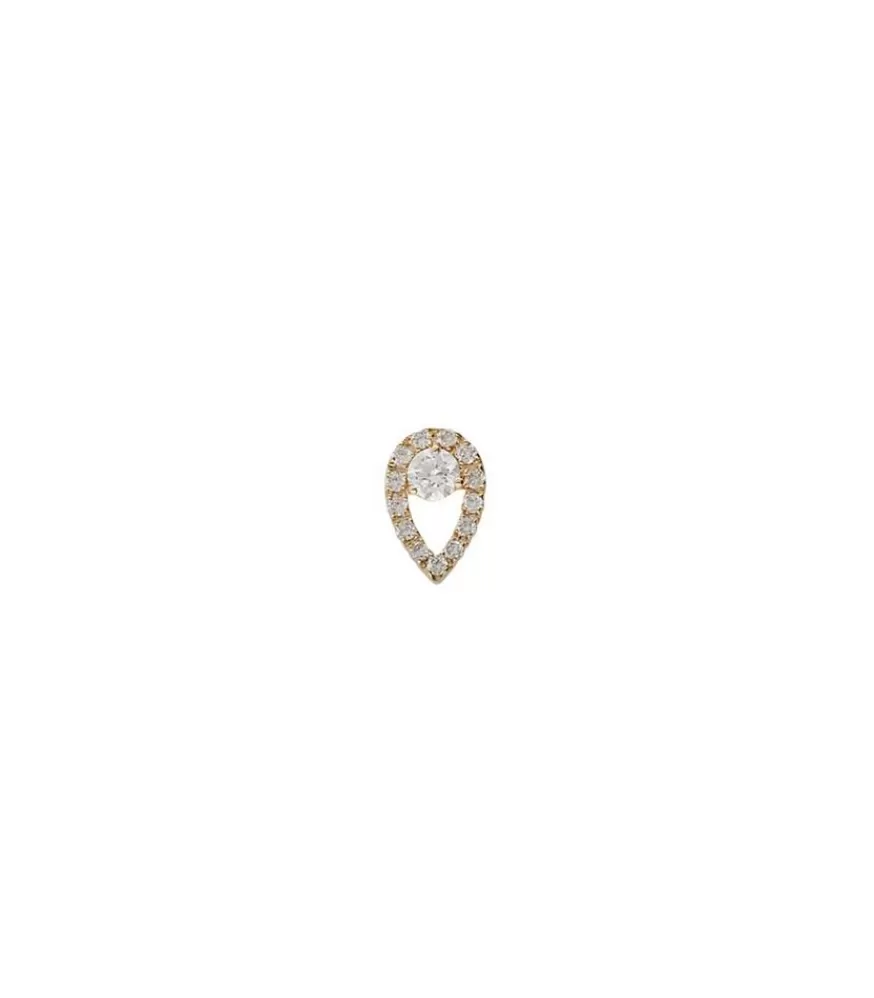 Femme And... Paris Boucle D'Oreille Bindie & Diamants Or Jaune