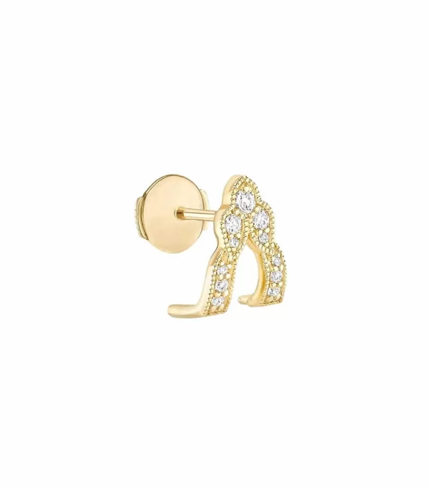 Femme Stone Paris Boucle D'Oreille Metropolis Or Jaune Et Diamants