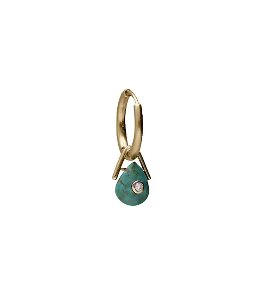 Femme Pascale Monvoisin Boucle D'Oreille Orso Turquoise