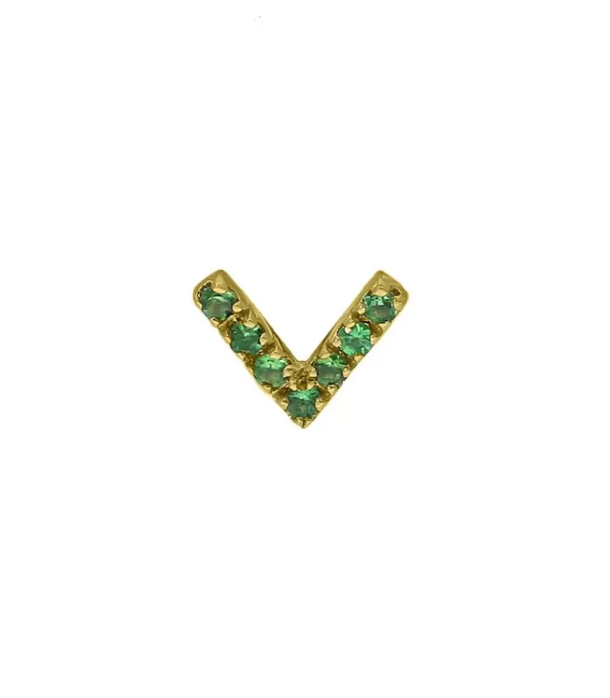 Femme And... Paris Boucle D'Oreille Stud V Tsavorites