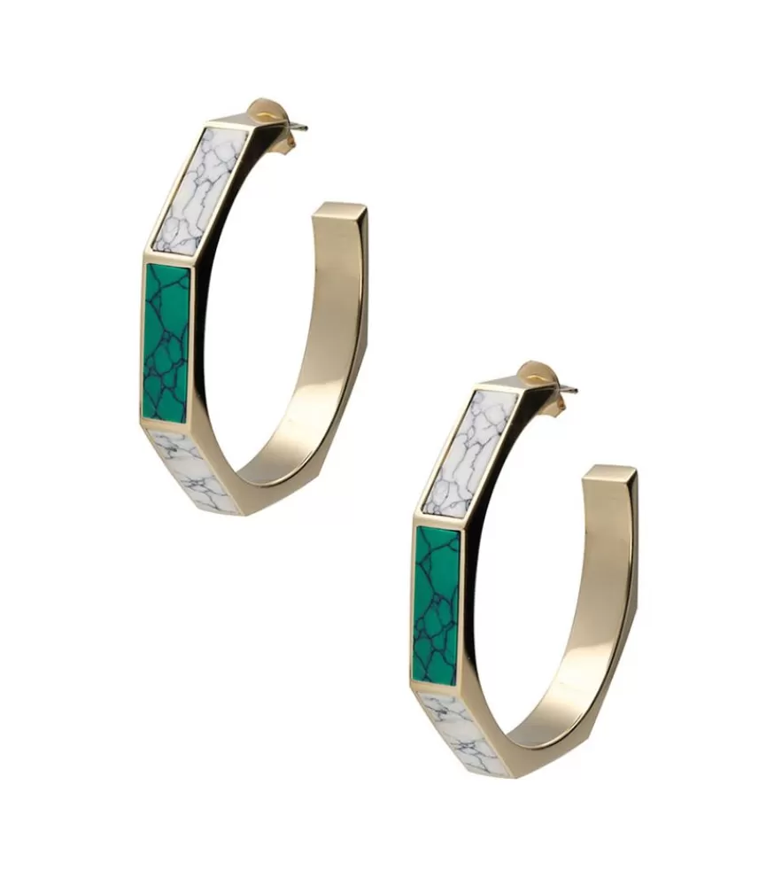 Femme Isabel Marant Boucles D'Oreilles A Design Octogonal Green