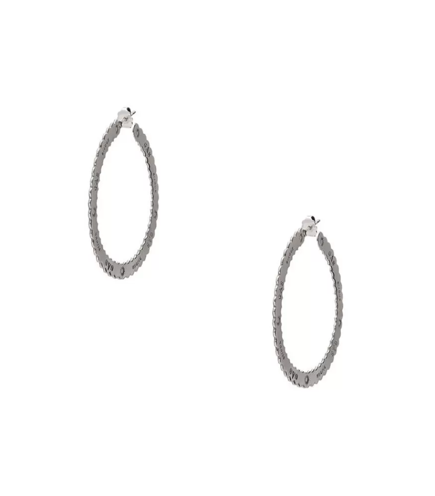 Femme Gas Bijoux Boucles D'Oreilles Bolduc Argente