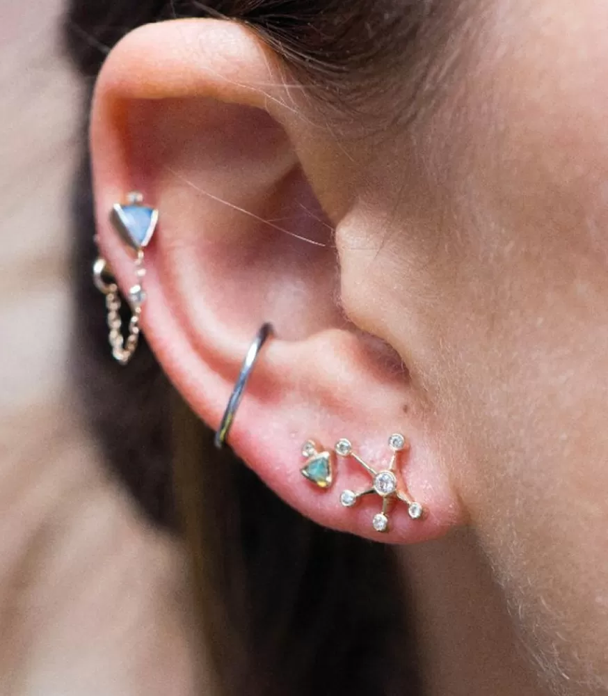 Femme Céline Daoust Boucles D'Oreilles Constellation Diamants