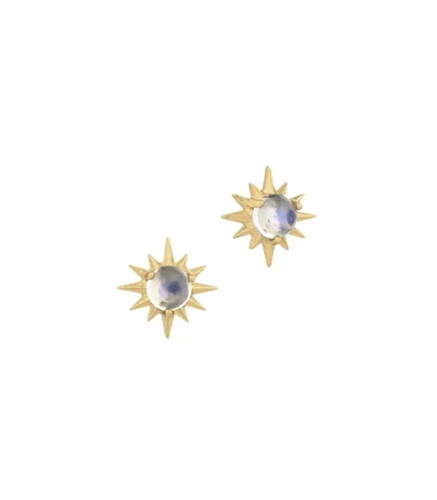 Femme Céline Daoust Boucles D'Oreilles Pierre De Lune Soleil