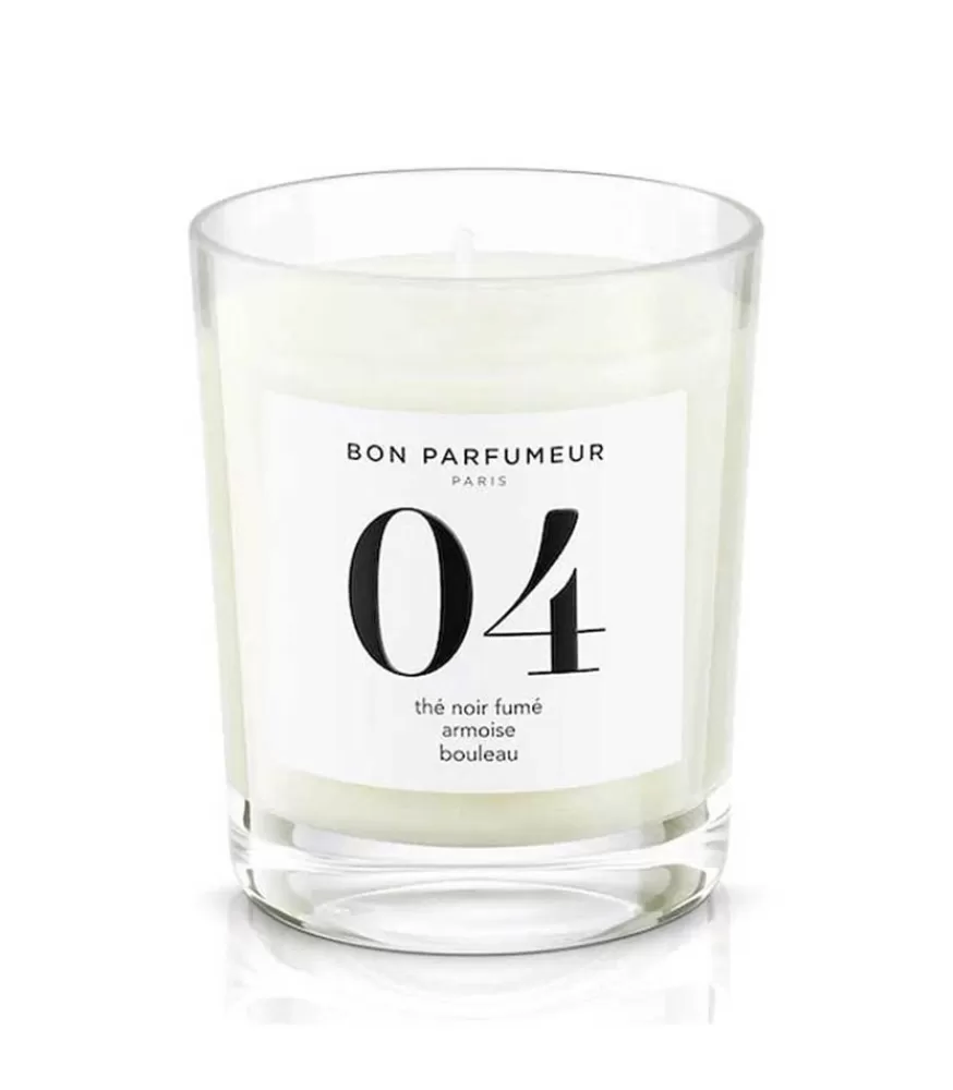 Bon Parfumeur Bougie Parfumee 04 The Noir Fume, Armoise Et Bouleau 180G