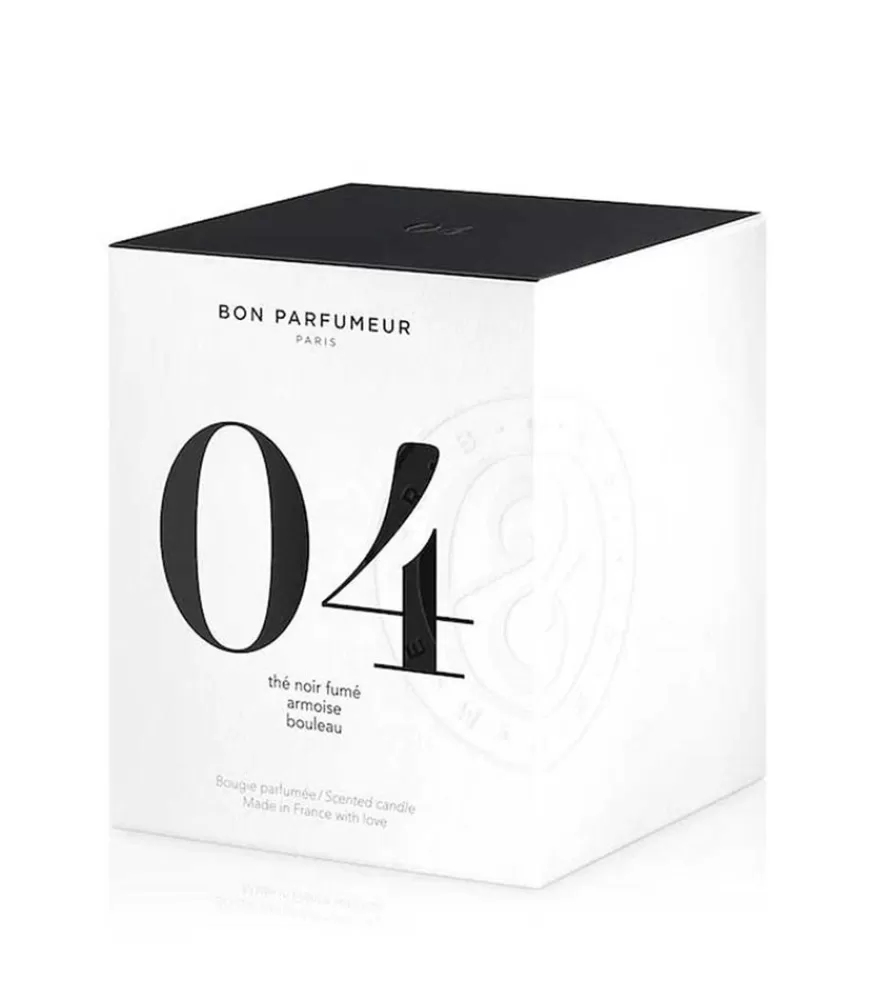 Bon Parfumeur Bougie Parfumee 04 The Noir Fume, Armoise Et Bouleau 180G