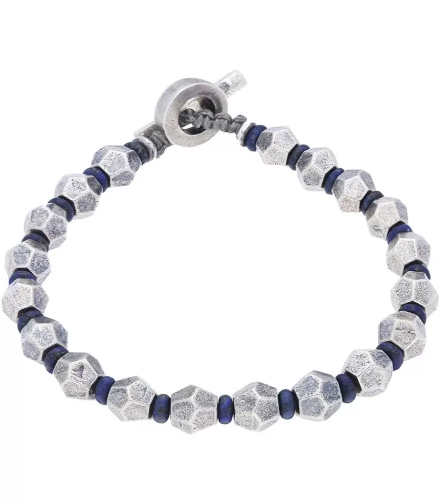 Homme M.Cohen by Maor Bracelet Axiom A Perles Geometriques Et Lapislazuli