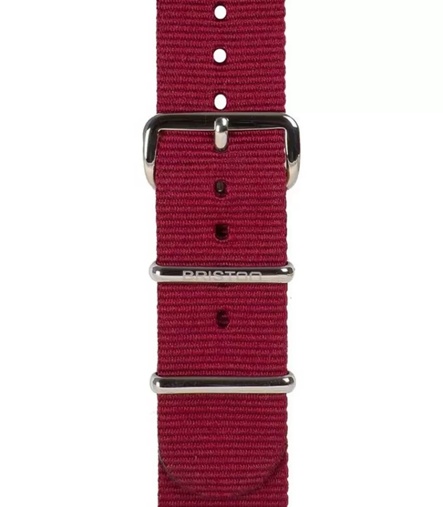Femme Briston Bracelet De Montre Type Nato Bordeaux 230Mm - Clubmaster Chic