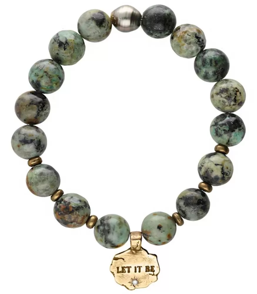 Femme Catherine Michiels Bracelet En Perles Let It Be