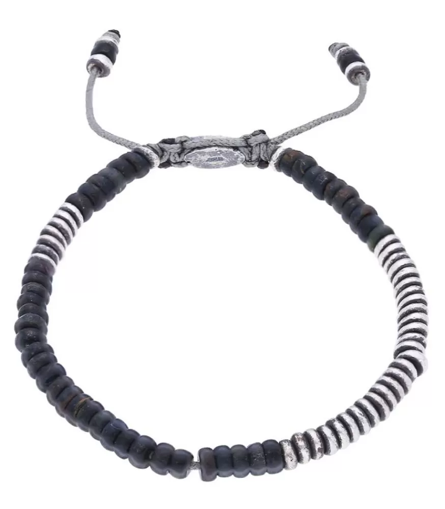 Homme M.Cohen by Maor Bracelet Ingot A Perles De Pierres Et D'Argent