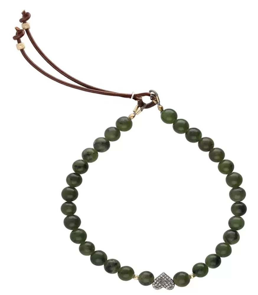 Femme Catherine Michiels Bracelet Love Jade & Diamant