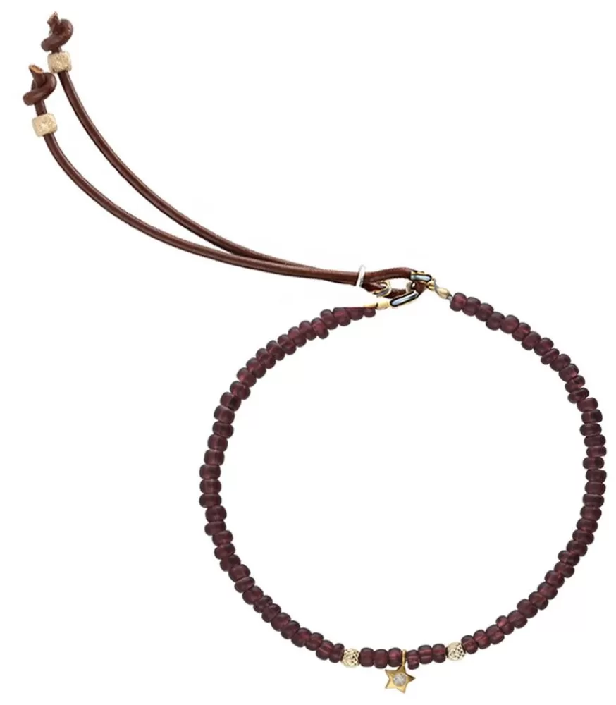 Femme Catherine Michiels Bracelet Mimi Aubergine