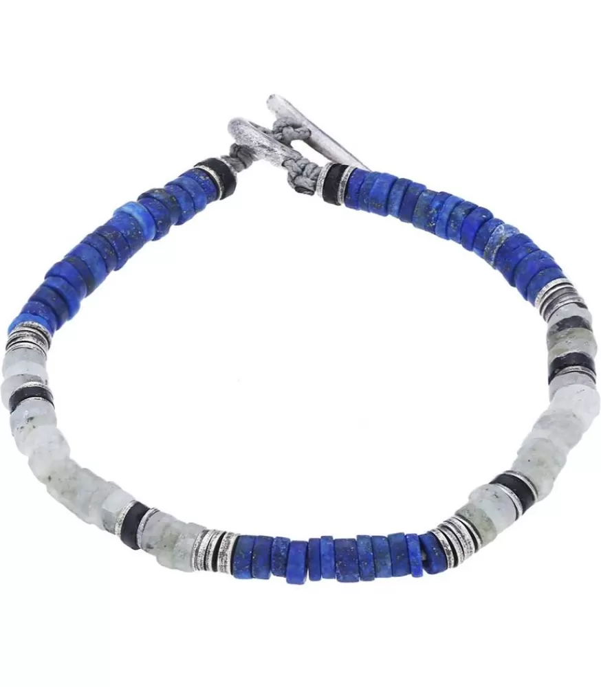 Homme M.Cohen by Maor Bracelet Perles Labradorites Et Lapislazuli