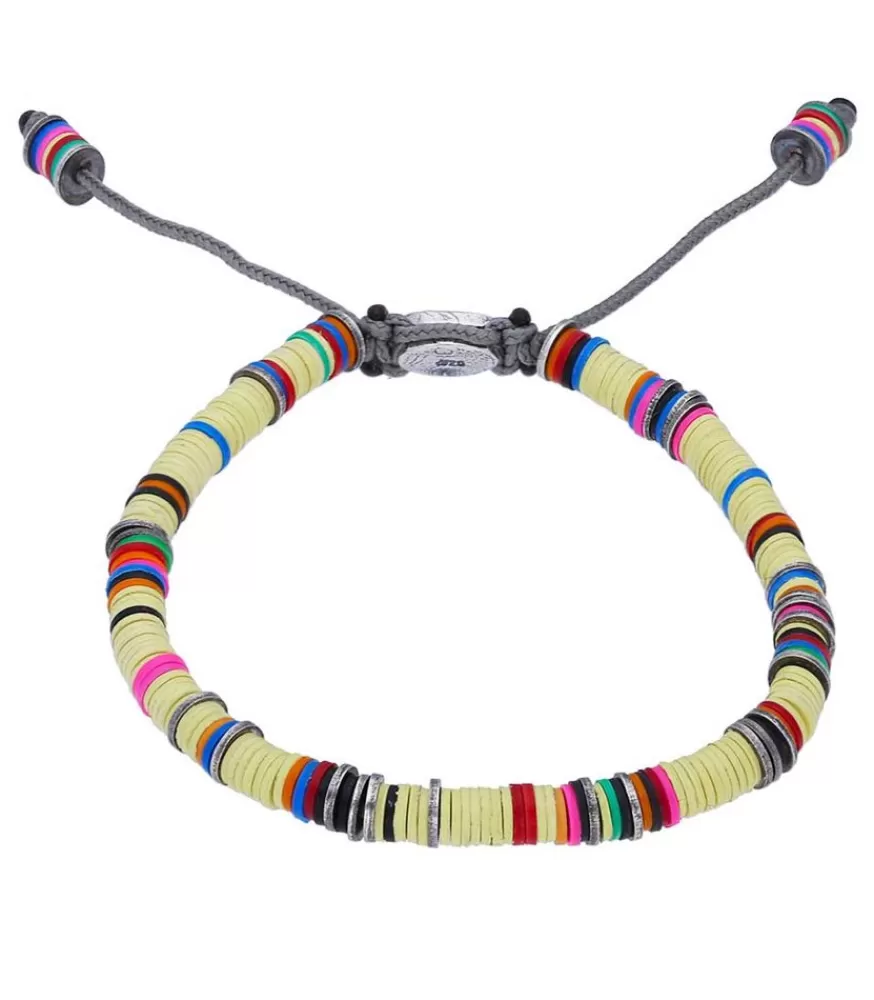 Femme M.Cohen by Maor Bracelet Rainbow En Perles Africaines Et Argent