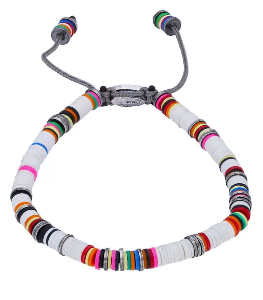 Femme M.Cohen by Maor Bracelet Rainbow En Perles Africaines Et Argent