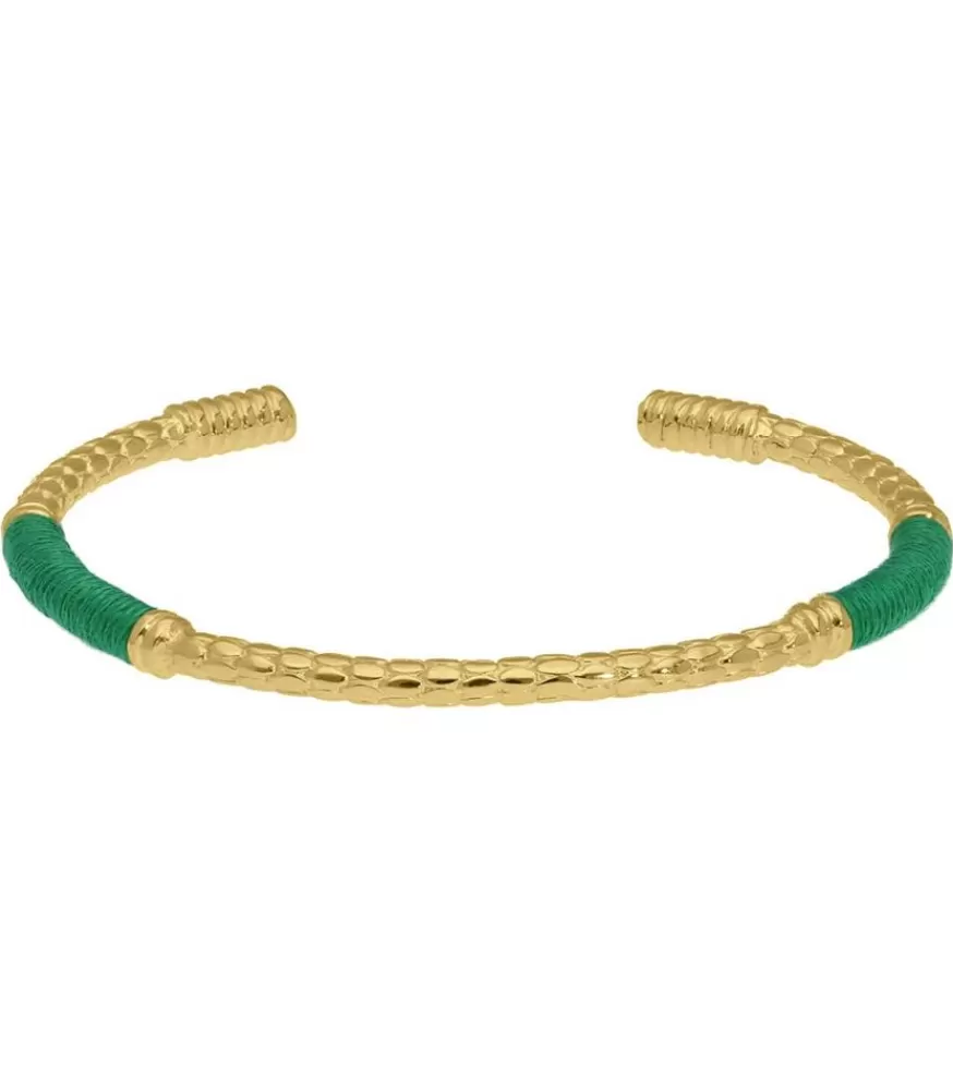 Femme Aurélie Bidermann Bracelet Soho Serpent Emeraude