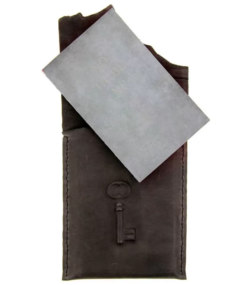 Slow Design Carnet De Notes Et Pochette En Cuir "Leather Cluster Key"