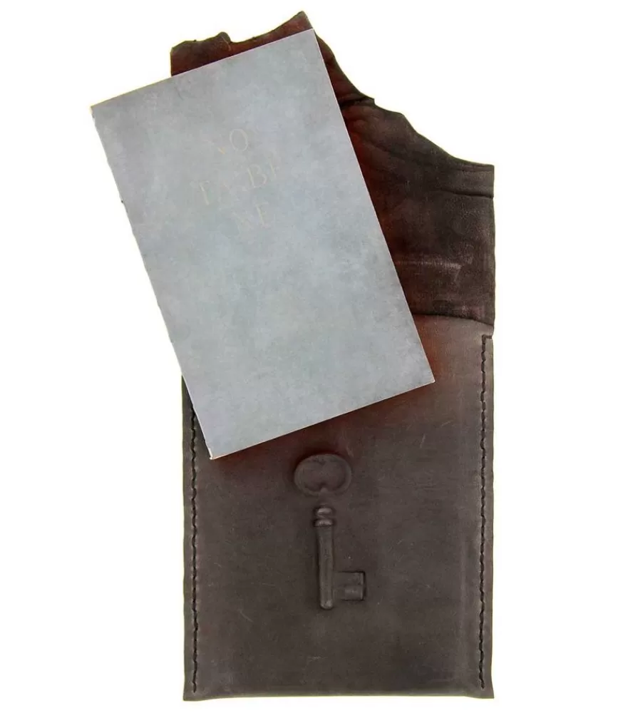 Slow Design Carnet De Notes Et Pochette En Cuir "Leather Cluster Key"