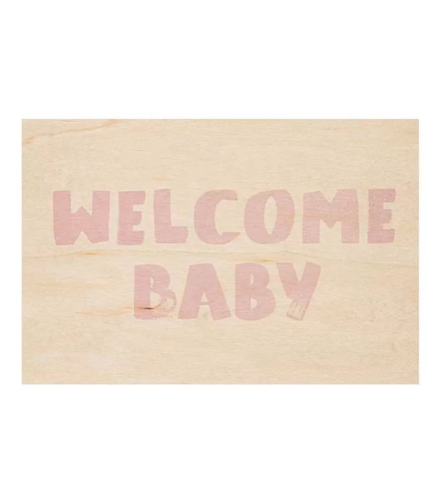 Woodhi Carte Welcome Baby Rose