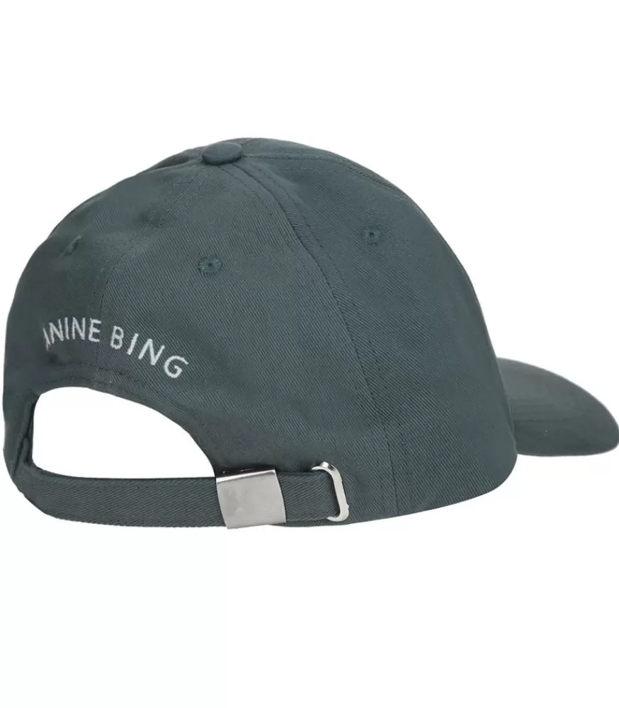 Femme Anine Bing Casquette Jeremy Baseball Dark Sage