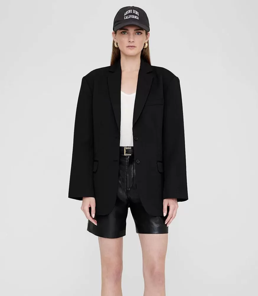 Femme Anine Bing Casquette Jeremy Baseball Vintage Black
