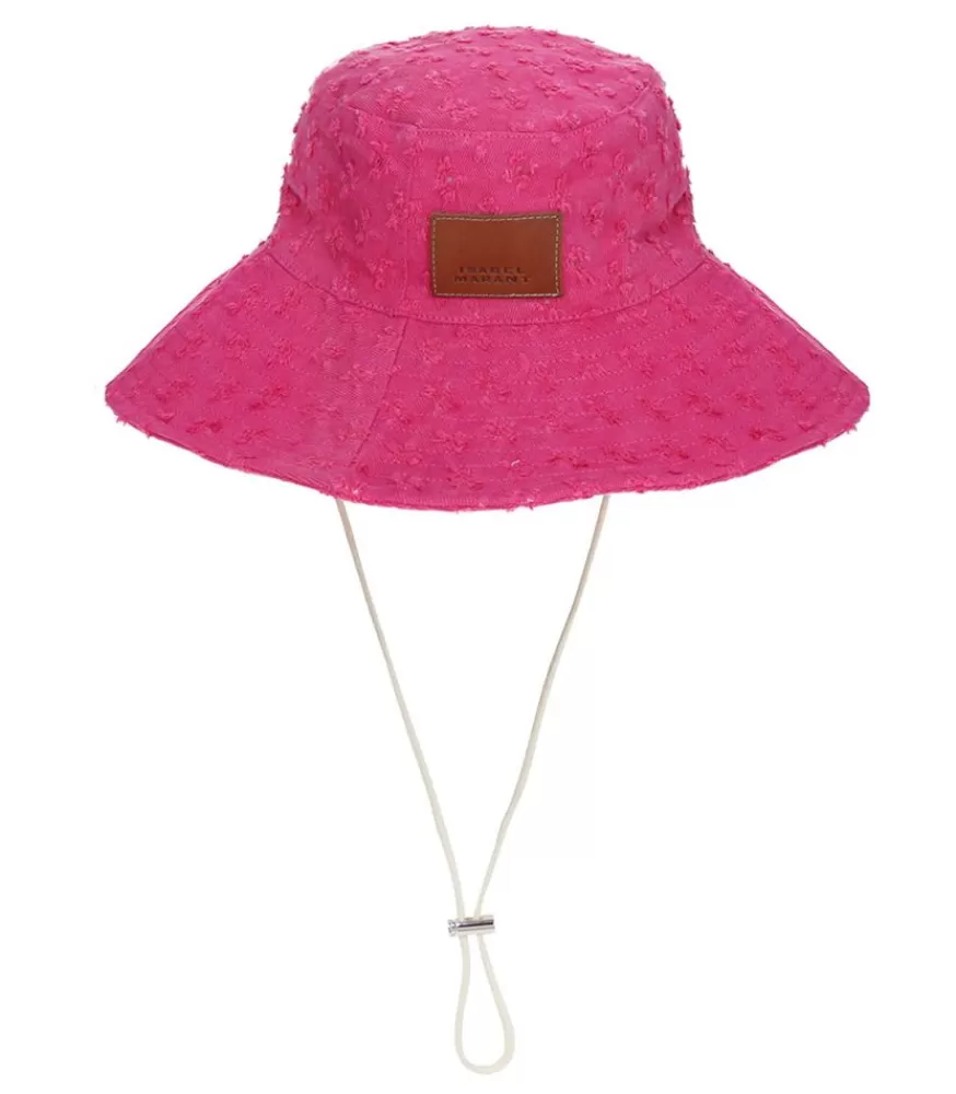 Femme Isabel Marant Chapeau Delya En Jean Fushia