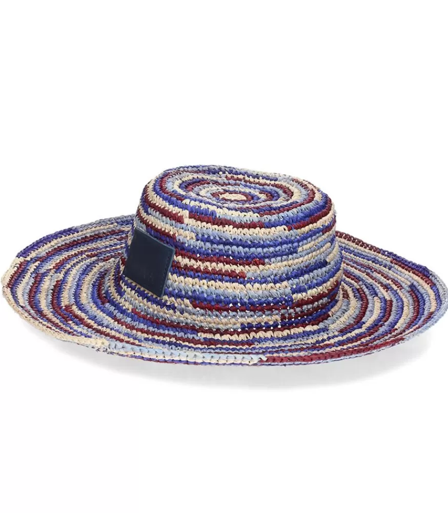 Femme Isabel Marant Chapeau Tulum Burgundy Et Blue