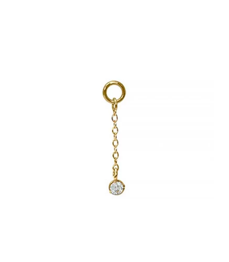 Femme And... Paris Charm Chaine Diamant Pour Boucle D'Oreille