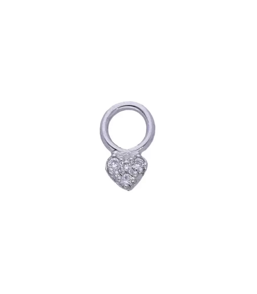 Femme Feidt Paris Charm Mini Coeur Or Blanc