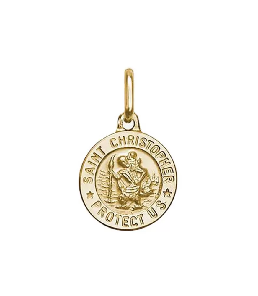 Femme Anine Bing Charm St Christopher En Or