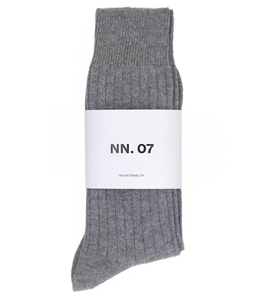 Homme NN07 Chaussettes En Cachemire 9140 Gris Mel