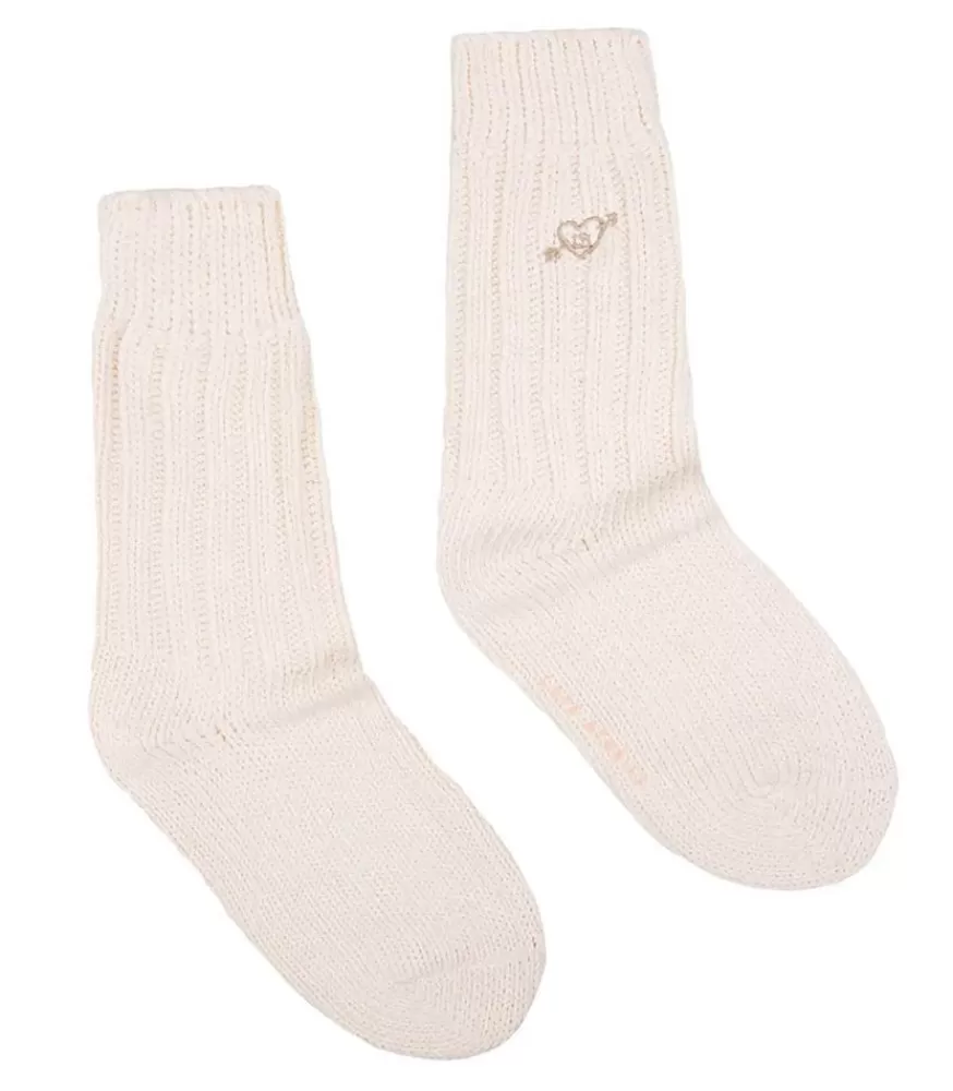 Femme Love Stories Chaussettes Rib Socks Off White