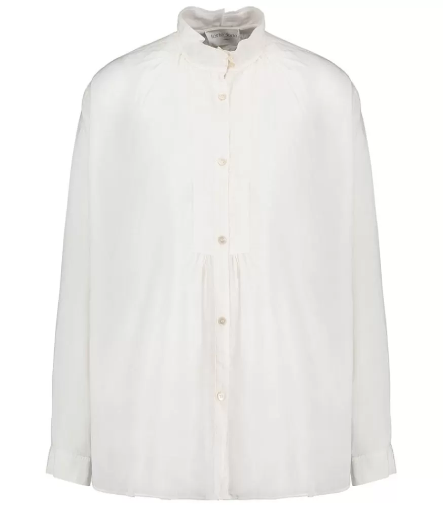 Femme Forte Forte Chemise En Voile De Coton Et Soie