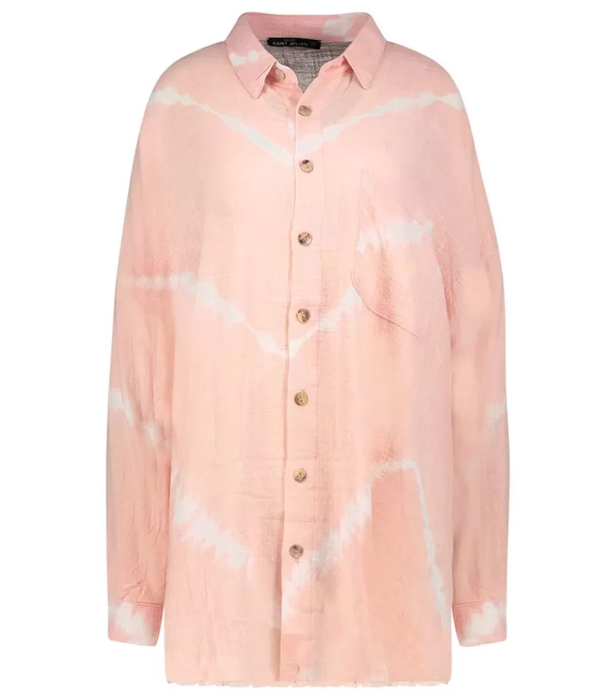 Femme Maison Saint Julien Chemise Oversize Mykonos Tie & Dye Powder Pink