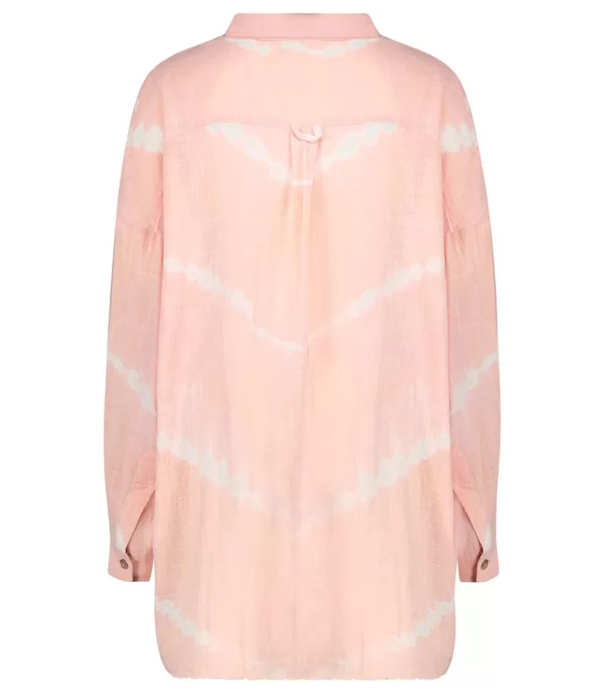 Femme Maison Saint Julien Chemise Oversize Mykonos Tie & Dye Powder Pink