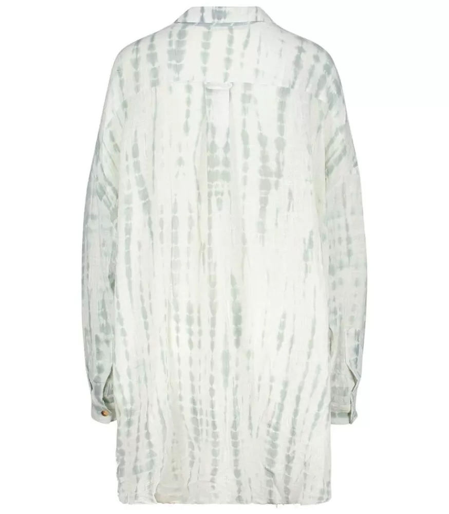 Femme Maison Saint Julien Chemise Oversize Mykonos Tie & Dye Water Green