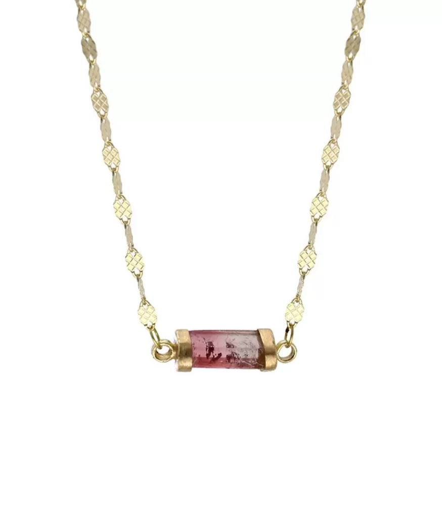 Femme 5 Octobre Collier Bess Tourmaline Rose