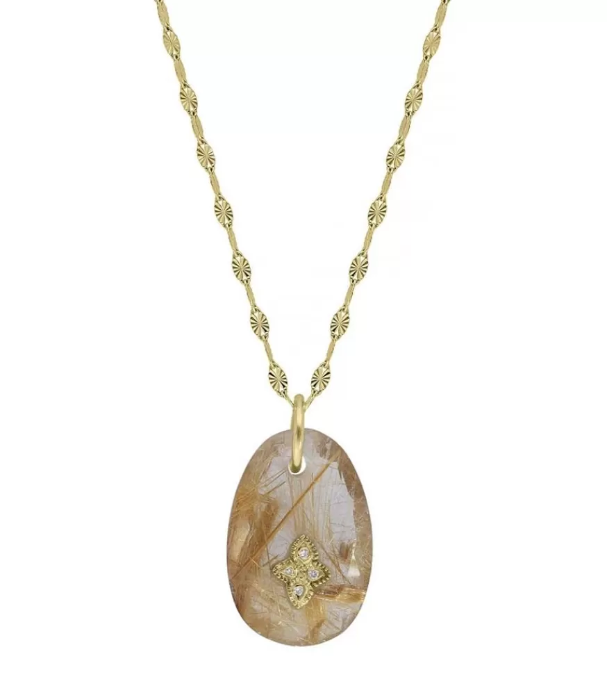 Femme Pascale Monvoisin Collier Gaia N°1 Rutile Quartz