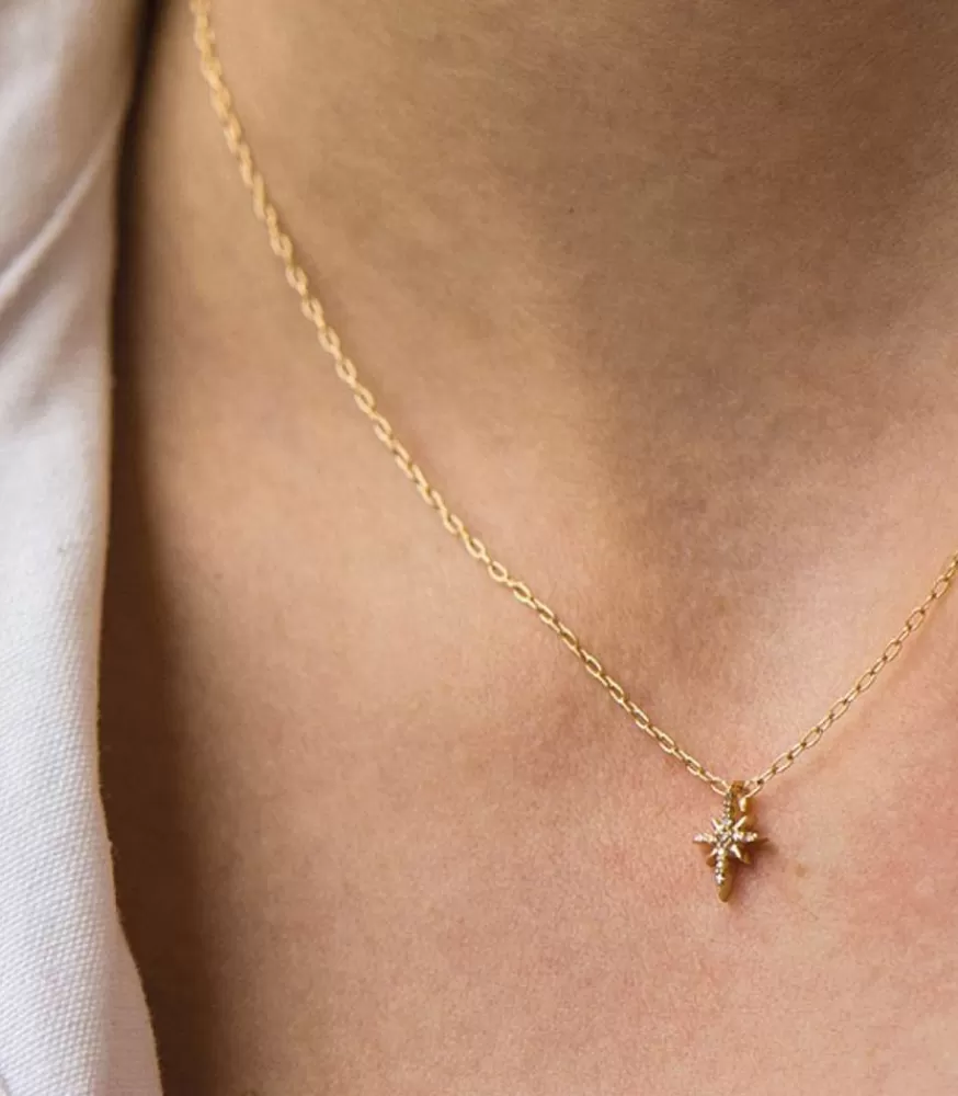 Femme Céline Daoust Collier North Star Diamant Or Jaune 40 Cm
