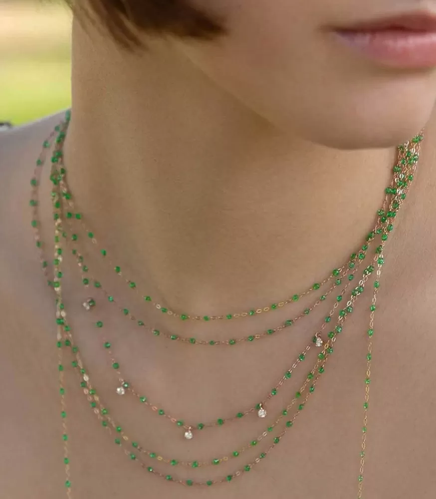 Femme Gigi Clozeau Collier Or Jaune Et Perles De Resine 42 Cm