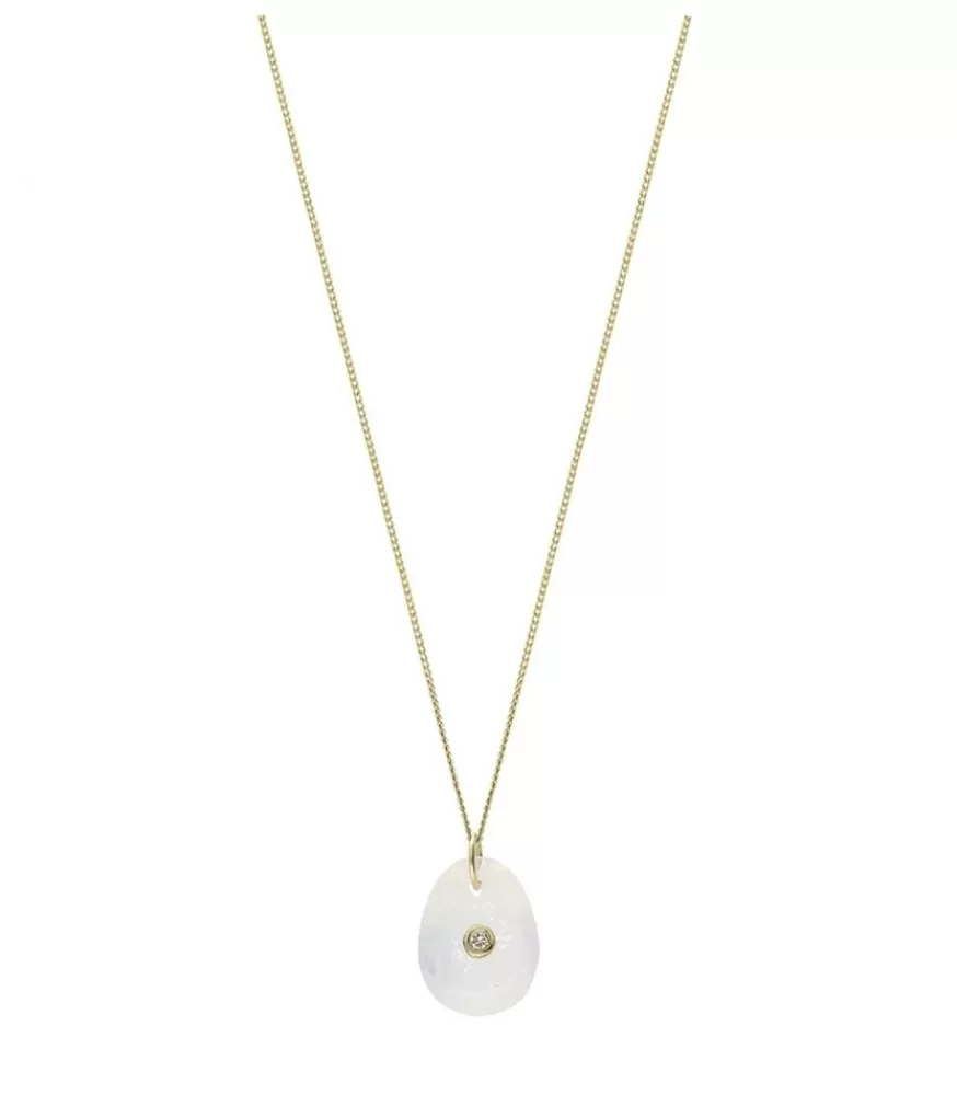 Femme Pascale Monvoisin Collier Or Jaune Orso N°1 Moonstone