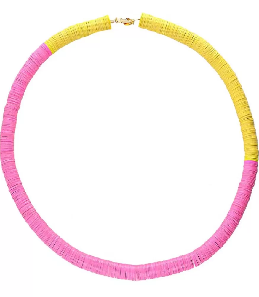 Femme Maison Mönik Collier Palmier Rose Et Jaune X Jane De Boy