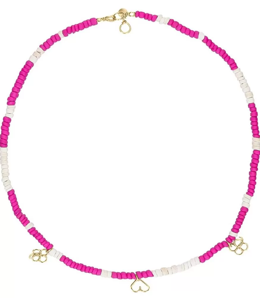 Femme Atelier Paulin Collier Talisman 3 Charms Rose