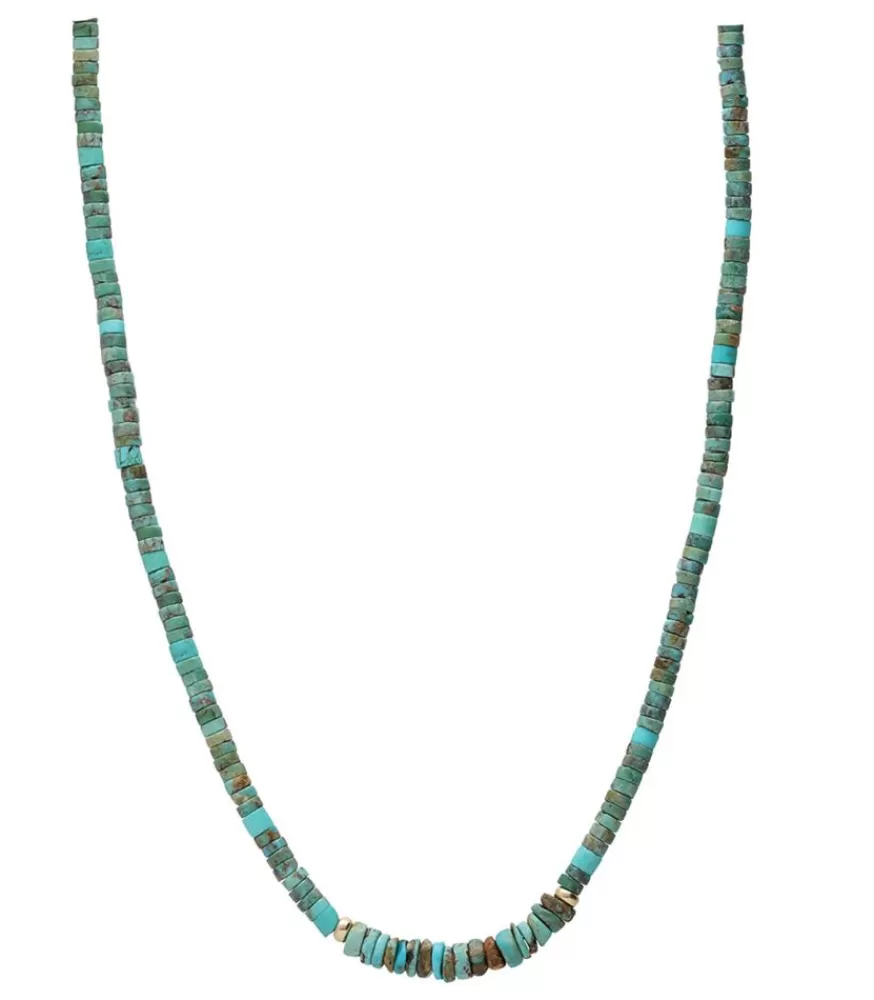 Femme And... Paris Collier Turquoise Rondelle Or