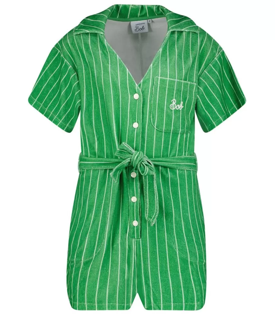 Femme Welcome Bob Combishort Ibiza Green Garden Stripes