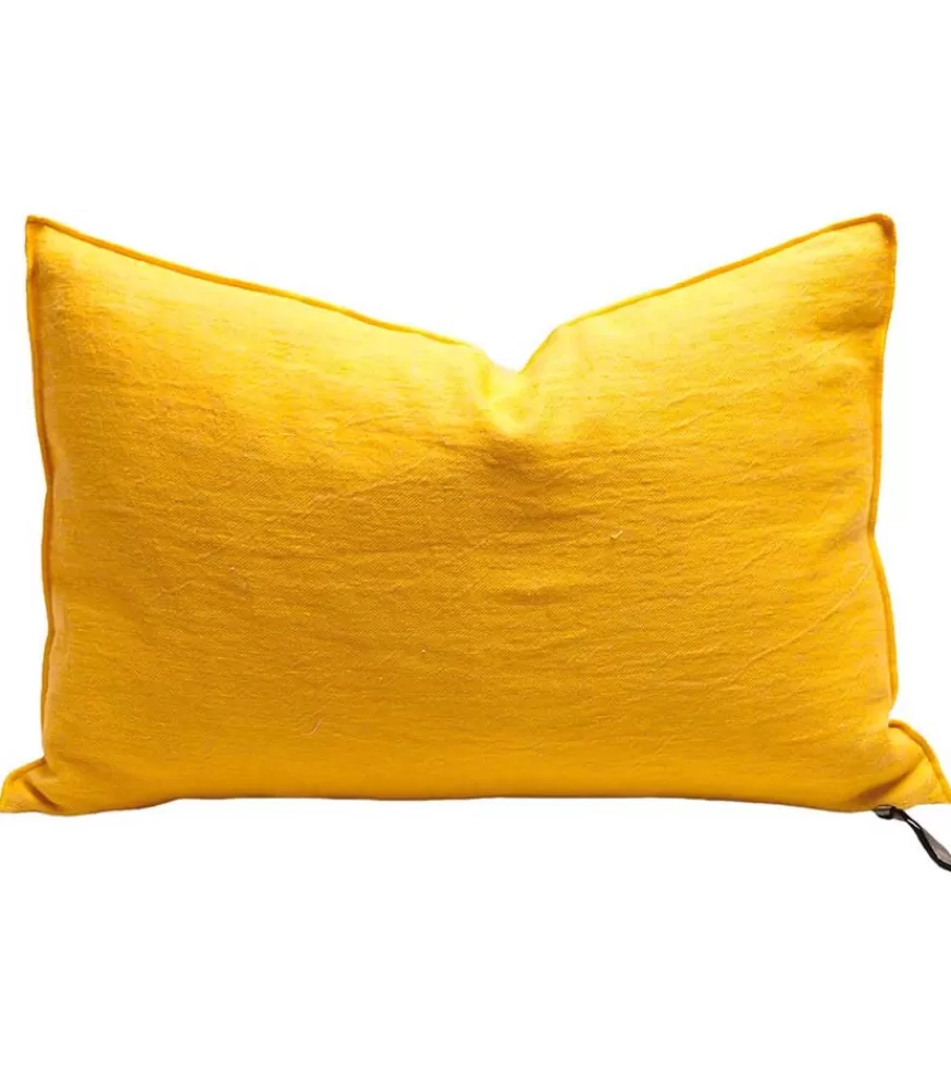 Maison de Vacances Coussin Lin Lave Froisse 30 X 50 Cm Tournesol